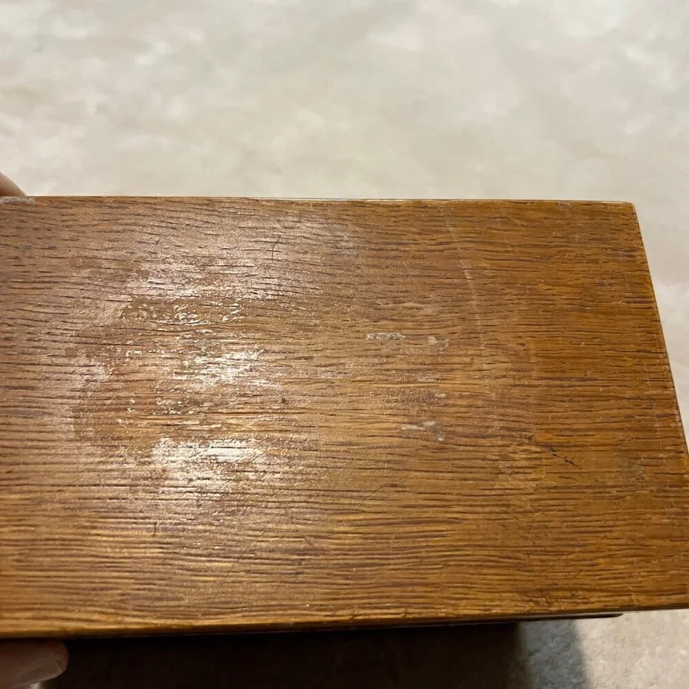 Vintage Wood Recipe Box by Weiss. Dovetailed with recipe divider inserts